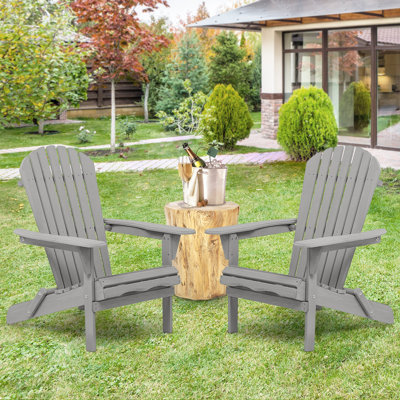 Wesley Solid Wood Folding Adirondack Chair by Rosecliff Heights