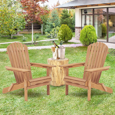 Wesley Solid Wood Folding Adirondack Chair by Rosecliff Heights