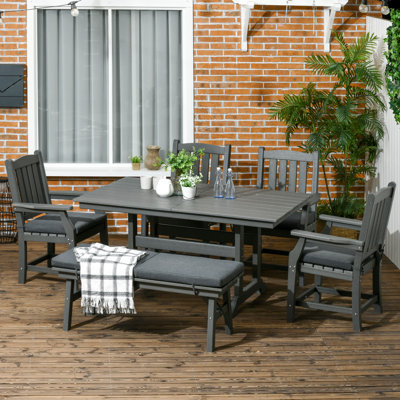 Alvonia Rectangular 6 - Person 60.25" Long Dining Set