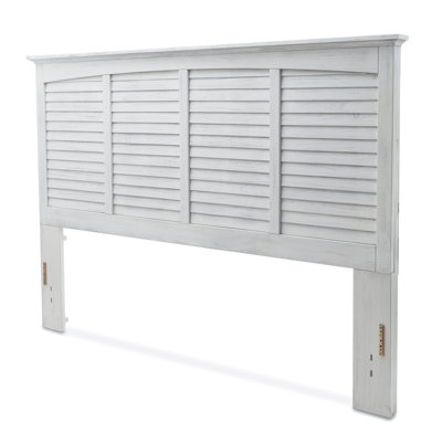 Gena Solid Wood Panel White Coastal Headboard by Wildon Home