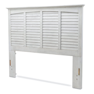Gena Solid Wood Panel White Coastal Headboard by Wildon Home