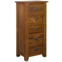 Franklin 5 Drawer 22" W Solid Wood Lingerie Chest by Red Barrel Studio