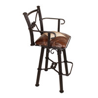 Khalesi Arms w/ Swivel Iron Bar Stool (Hair on Hide Pattern)