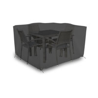 Covers & all Outdoor Square Table & Chair Set Cover, 1000D PVC-Coated Heavy Duty Waterproof Patio Furniture Cover, UV & Tear-Resistant with Air Vents by Arlmont & Co.