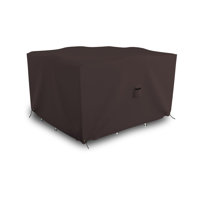 Covers & all Outdoor Square Table & Chair Set Cover, 1000D PVC-Coated Heavy Duty Waterproof Patio Furniture Cover, UV & Tear-Resistant with Air Vents by Arlmont & Co.