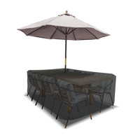 Covers & all Outdoor Rectangle Dining Table & Chair Set Cover, 1000D PVC-Coated Heavy Duty Waterproof, UV & Tear-Resistant Patio Furniture Cover with by Arlmont & Co.