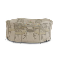 Heavy-Duty Multipurpose Waterproof Outdoor Round Table & Chair Set cover, Patio Dining Table Cover by Arlmont & Co.