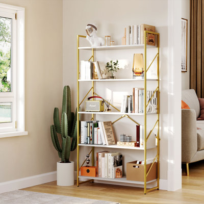 Lima 62.2"H x 31.5"W Wood Etagere Bookcase