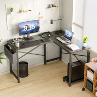 Hussan 50" Wide Reversible L-Shape Desk with Storage Bag by Inbox Zero