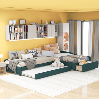 Myslym Twin Daybed with Trundle by Everly Quinn