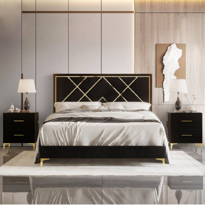 Lausyn Upholstered Standard 3 Piece Bedroom Set by Mercer41