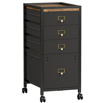 Boose 4-Drawer Mobile Vertical Filing Cabinet by Ebern Designs