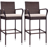 Aihnoa 46” Patio Bar Stool with Cushion by Lark Manor