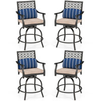 Annalouise Patio Bar Stool with Cushion by Lark Manor