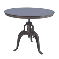 Gulustan Adjustable Height Three Leg Base Round Top Dining Table by Williston Forge