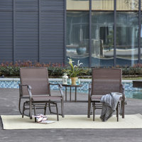 Outdoor Antwonn Glider Steel Chair by Lark Manor