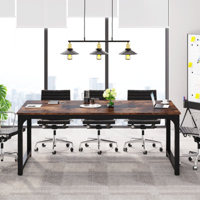 Kostantza Rectangular Conference Table by 17 Stories