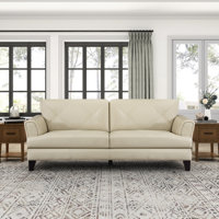 Nico 88" Genuine Top Grain Leather Square Arm Sofa by Wildon Home