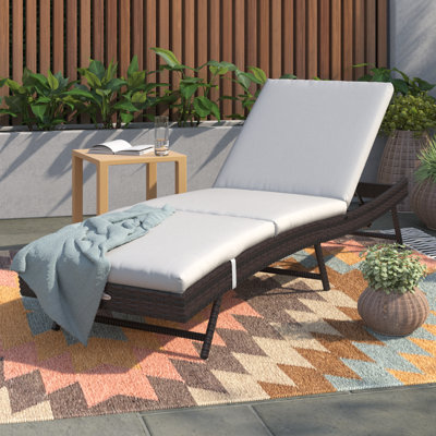 Artemy 24.75" Long Reclining Single Chaise with Cushions by Wade Logan