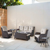 Bonia 8 Piece Wicker Rattan Sofa Seating Group with Cushions