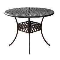 Atong Round - 42" Cast Aluminum Patio Dining Table for Garden ,Bronze by Alcott Hill
