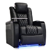 Mixell 35" Wide Genuine Leather Power Rocker Home Theater Recliner by Red Barrel Studio