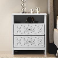 Chessani 26.8" 2 Drawer Nightstand with Storage by Willa Arlo Interiors