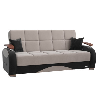 Newsom Upholstered 3-Seater Twin 3-in-1 Sleeper Sofa Bed with Storage by Orren Ellis