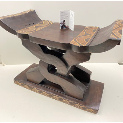 Solid Wood Accent Stool by Bungalow Rose