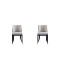 Gansevoort Vegan Leather Upholstered Solid Wood Parsons Chair by Manhattan Comfort