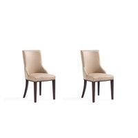 Shubert Vegan Leather and Velvet Upholstered Dining Side Chair by Manhattan Comfort