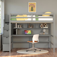 Ghansyam Full Loft Bed with Built-in-Desk by Harriet Bee by Harriet Bee