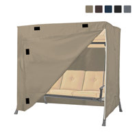 Heavy-Duty Waterproof Outdoor Patio Canopy Swing Seat Cover, Patio 3-Seat Porch Swing Cover by Arlmont & Co.