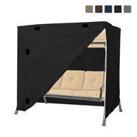 Heavy-Duty Waterproof Outdoor Patio Canopy Swing Seat Cover, Patio 3-Seat Porch Swing Cover by Arlmont & Co.