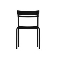 Merrymount Modern Commercial Grade 2 Slat Indoor/Outdoor Steel Dining Chair by Hokku Designs