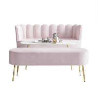 Lashaunta 3 Piece Velvet Living Room Set