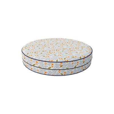 Decorative Indoor Outdoor Waterproof Round Cushion Cover, Patio UV Resistant Seat Cushion Cover by Red Barrel Studio