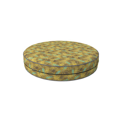 Decorative Indoor Outdoor Waterproof Round Cushion Cover, Patio Bar Stool UV Resistant Seat Cover by Ivy Bronx