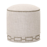 Cerasella 18.5" Wide Round Geometric Pouf Ottoman by Dakota Fields