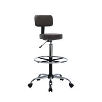 Ivery Office Chair with Adjustable Height Office Chair, Faux Leather Desk Chair, Kneeling Chair with Footrest by Inbox Zero