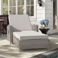 Alyeska Reclining Chaise with Sunbrella/Olefin Cushions by Lark Manor