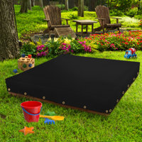 Heavy Duty Multipurpose Outdoor Waterproof Sandbox Cover, Durable & UV Resistant Patio Sandpit cover by Arlmont & Co.