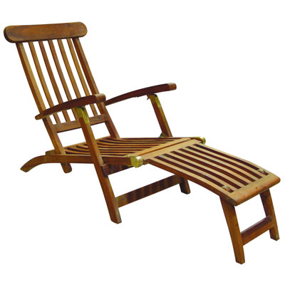 Nordic Teak - Allensby Oiled Teak Outdoor Sun Lounger 59.05" by Wildon Home
