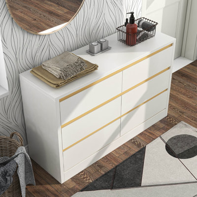 6 Drawer 47.25" W Double Dresser by Everly Quinn