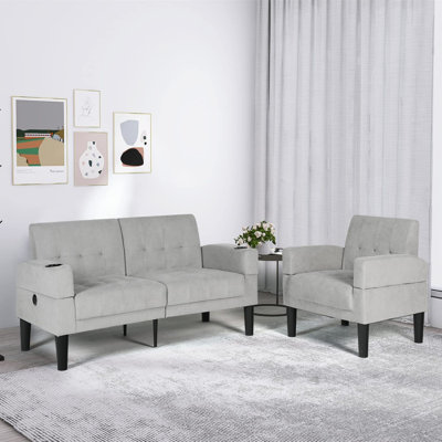 Kwame 2 Piece Living Room Set by Hokku Designs