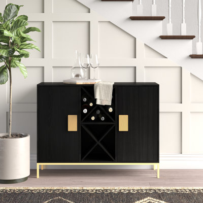 Batichon Wine Liquor Bar Buffet Sideboard, Cabinet with Wine Rack Storage for Kitchen, Dining Room