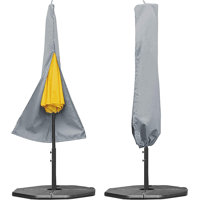 Heavy-Duty Patio Outdoor Waterproof Umbrella Cover, Windproof UV-Resistant Market Parasol Cover by Hokku Designs