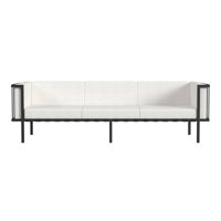 Saphiya 76.5" Wide Outdoor Patio Sofa with Sunbrella Cushions