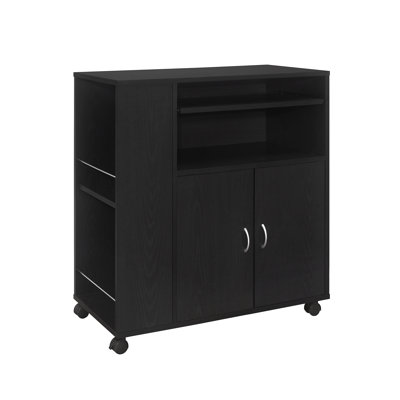 Armira 30" Kitchen Island Rolling Cart on Wheels with Storage Cabinet by Hokku Designs