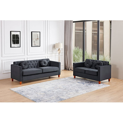 Jashan 2 Piece Velvet Living Room Set